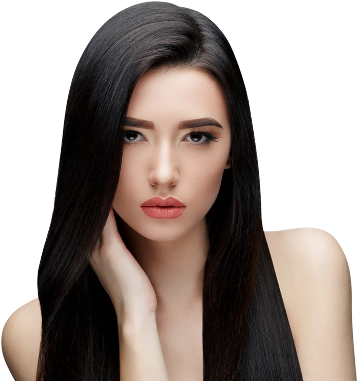 Sleek, dark hair from the Glowzia professional collection